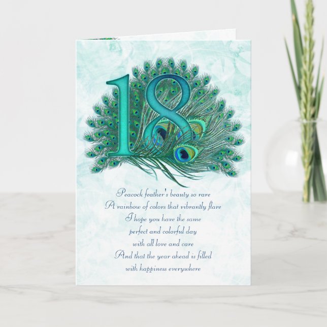Cartes de voeux numérotées pour le 18e anniversair (Devant)