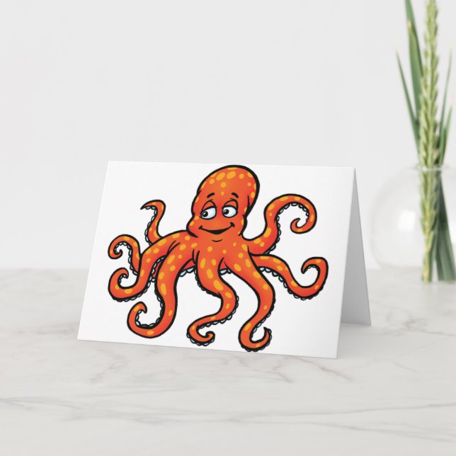Cartes de voeux Octopus (Devant)