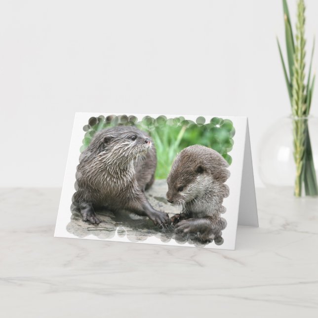 Cartes de voeux Otter Habitat (Devant)
