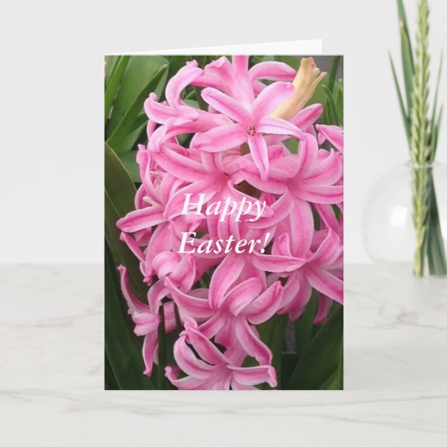 Cartes de voeux Pâques Pink Hyacinths (Devant)
