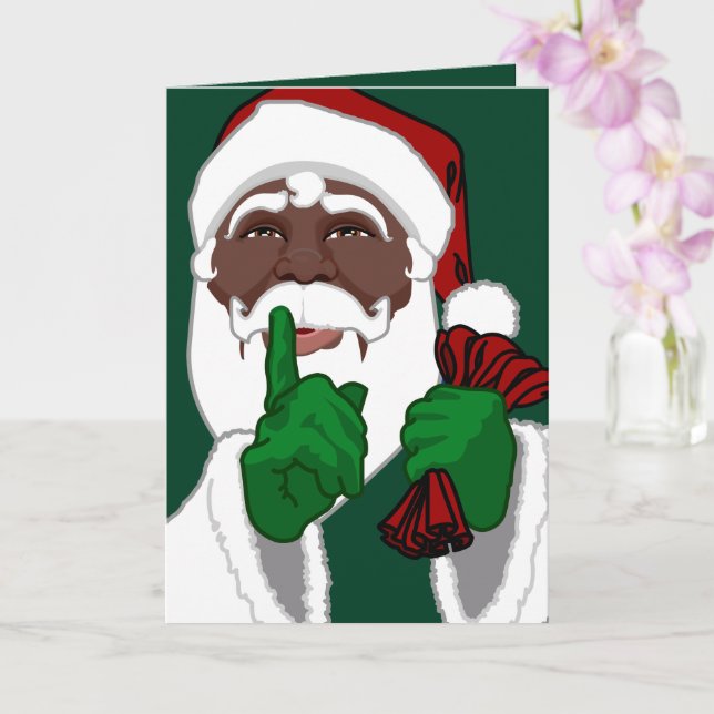 Cartes de voeux Père Noël Africaines Cartes Père N (Orchidée)