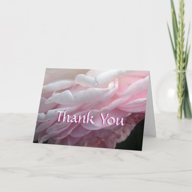 Cartes de voeux Petal Rose Rose Merci personnalisé (Devant)