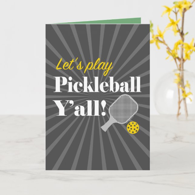 Cartes de vœux Pickleball Fête Pickleball (Fleur jaune)