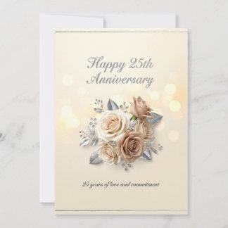 Cartes de vœux pour 25 ans de mariage