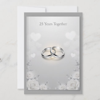 Cartes de vœux pour 25 ans de mariage