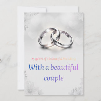 Cartes de vœux pour 25 ans de mariage