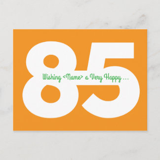 Cartes de vœux pour 85 ans - Orange et Vert