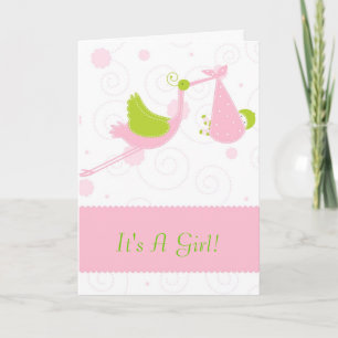Cartes de vœux pour Baby Shower Fille