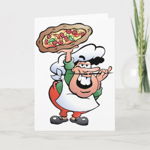 Cartes de vœux pour boulanger pizza