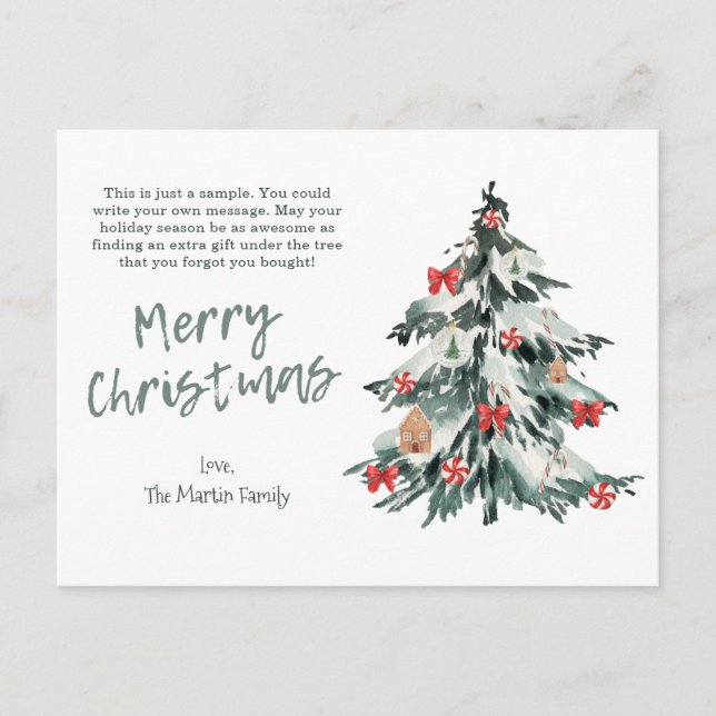Cartes De Voeux Pour Carte Postale De Noël (Devant)
