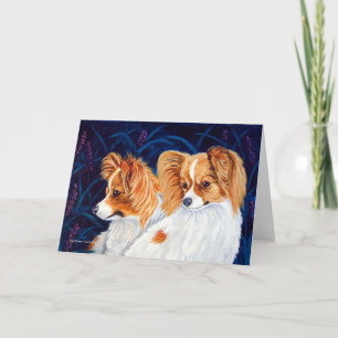 Cartes de voeux pour chien de Papillon