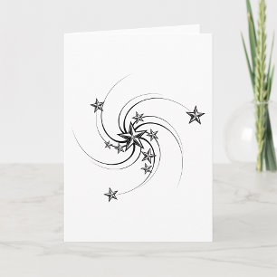 Cartes de voeux pour étoiles nautiques tournoyées