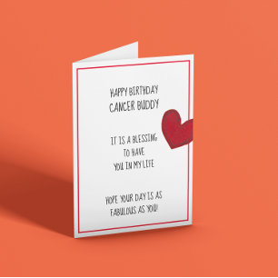 Cartes de voeux pour l'anniversaire de Cancer Budd