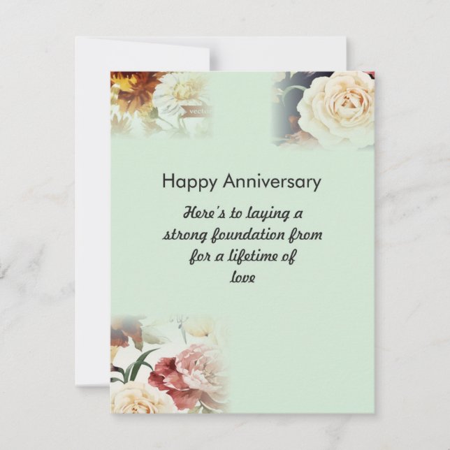 Cartes de voeux pour l'anniversaire du mariage (Devant)