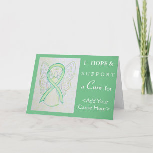 Cartes de voeux pour l'art de ruban Lime Green Awa