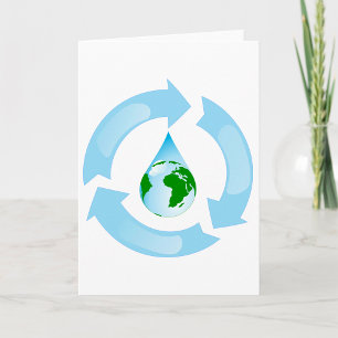 Cartes de voeux pour le recyclage de l'eau