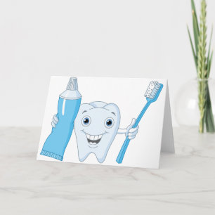 Cartes De Voeux Pour Les Dents Et Les Brosses À De