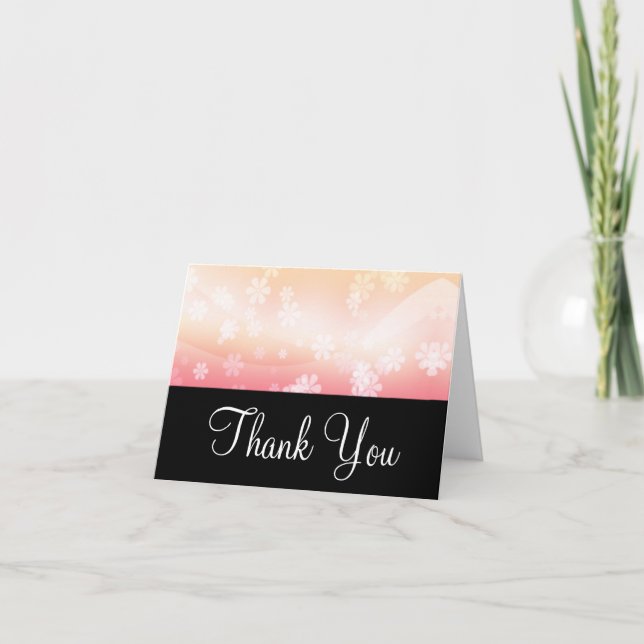 Cartes de voeux pour Merci de topper rose pâle (Devant)