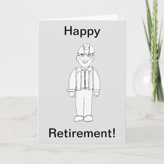 Cartes de voeux pour mineurs de charbon de retrait (Devant)