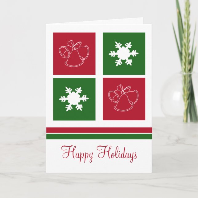 Cartes de voeux pour Noël et Snowflakes (Devant)