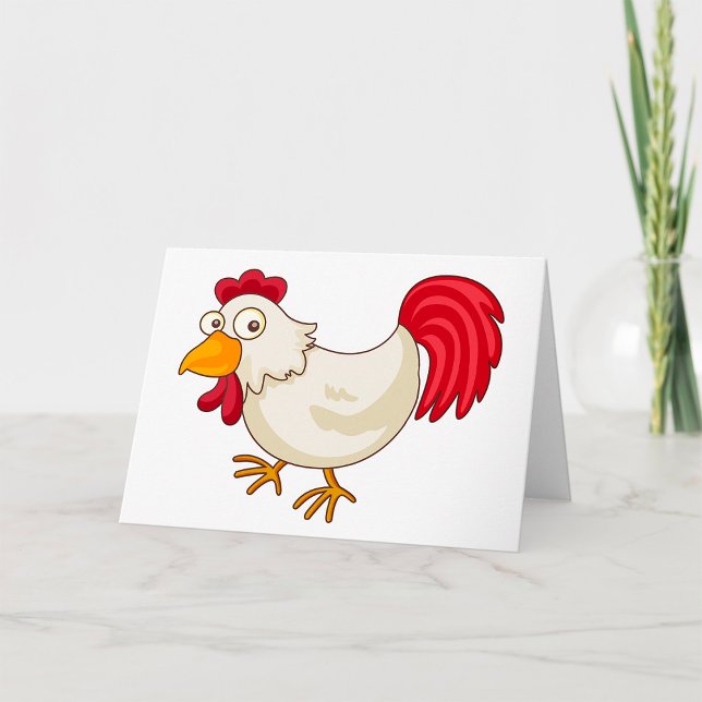 Cartes de voeux pour poulet caricaturé (Créateur téléchargé)