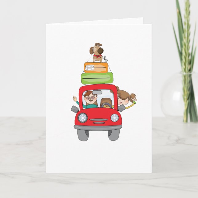 Cartes de voeux pour vacances en famille (Devant)