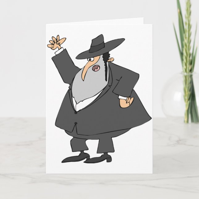 Cartes de voeux Rabbi en colère (Devant)