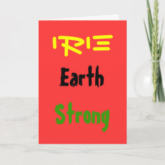 Cartes de voeux Rasta tremblement de terre