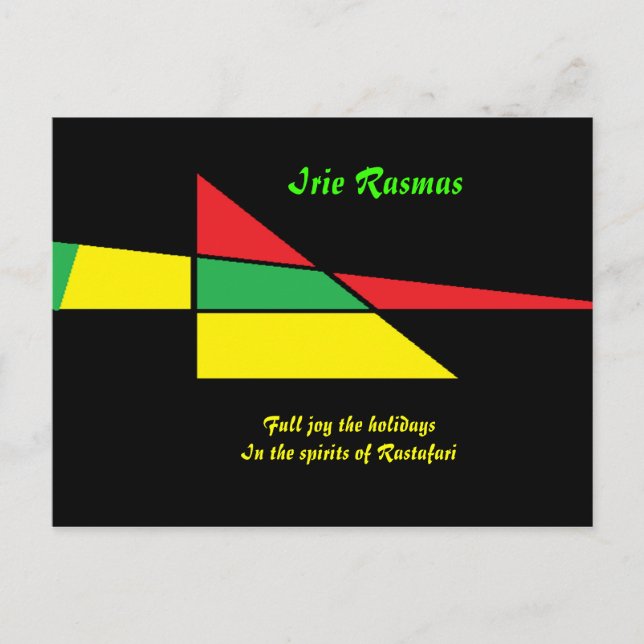 Cartes de voeux Rastafari-irie rasmas (Devant)