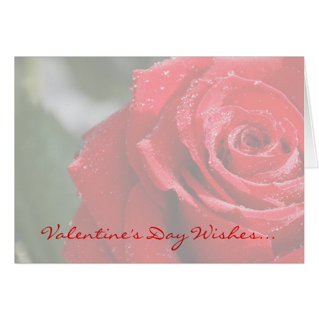 Cartes de voeux Red Rose (Devant horizontal)