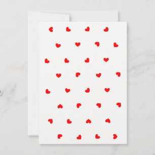 Cartes de voeux romantiques de coeur rouge vierge