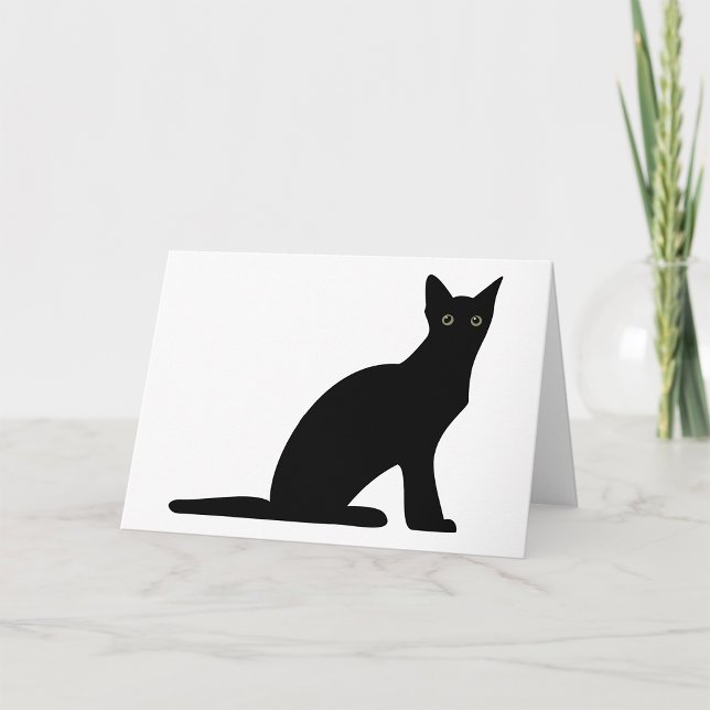 Cartes de voeux Silhouette Chat (Créateur téléchargé)