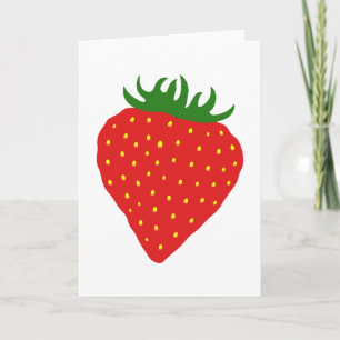 Cartes de voeux simples Fraise personnalisées