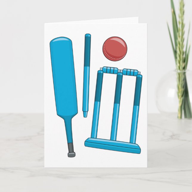 Cartes de voeux sport de jeu de cricket (Devant)
