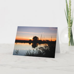 Cartes de voeux "Sunset on the Norfolk Broads"