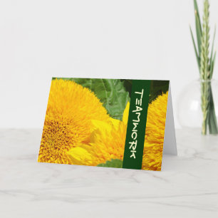 Cartes de vœux TEAMWORK Personnalisez Tournesols
