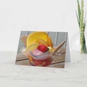 Cartes de voeux vierges Sundae de glace crème glac
