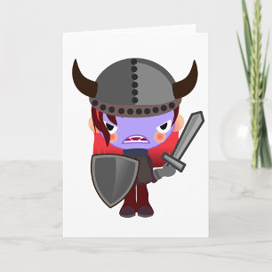 Cartes de voeux Viking violet Vampire