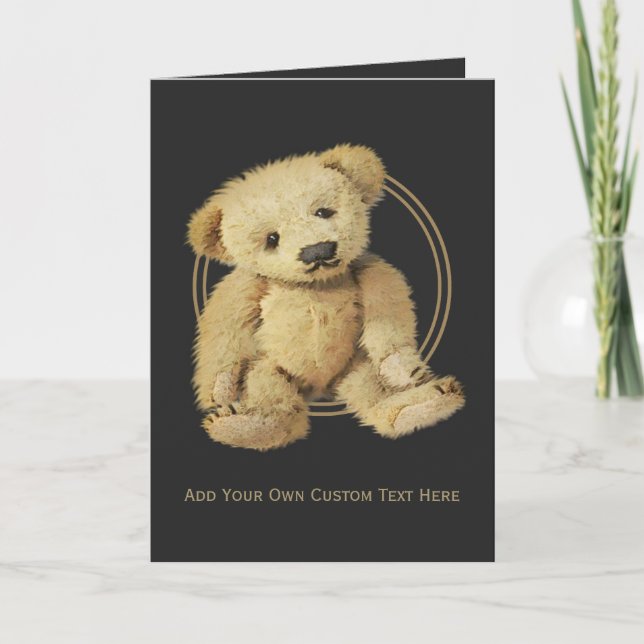 Cartes de voeux vintage Teddy Bear (Devant)
