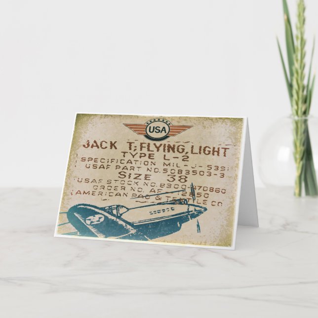 Cartes de voeux vintages d'aviation (Devant)