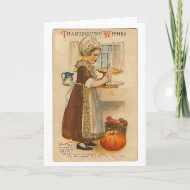 Cartes de voeux Vintages pour Thanksgiving (Devant)
