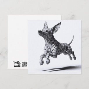 Cartes de voeux Xoloitzcuintli Papier de magazine