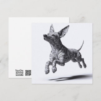 Cartes de voeux Xoloitzcuintli Papier de magazine 