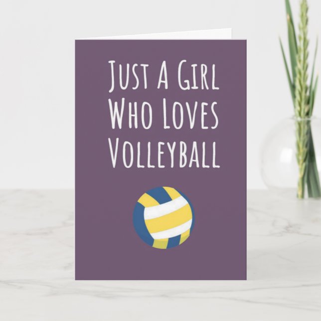 Cartes de volley-ball rose mignon Équipe de sports (Devant)