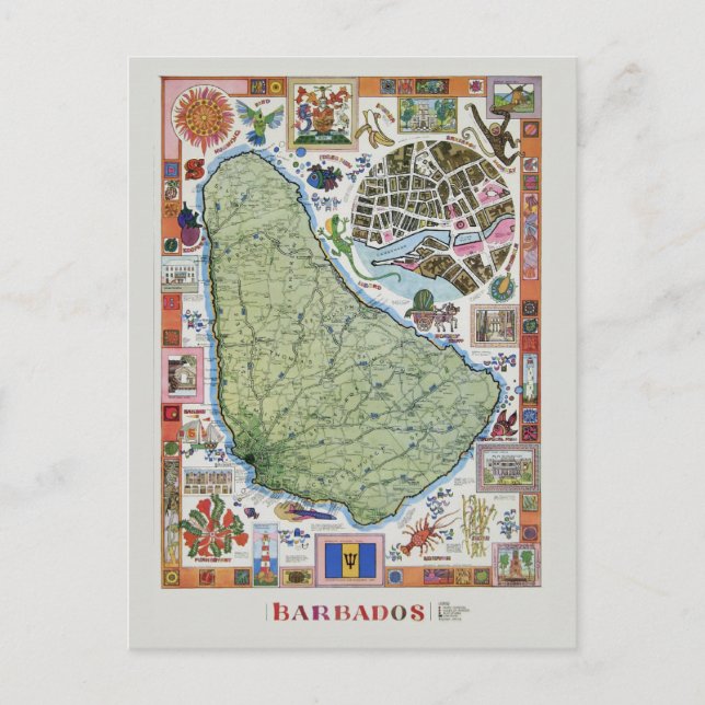 Cartes de voyage Barbado vintages (Devant)