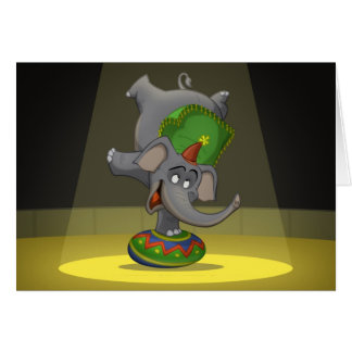 Cartes d'éléphant de cirque