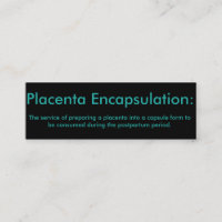 Cartes d'encapsulation de placenta