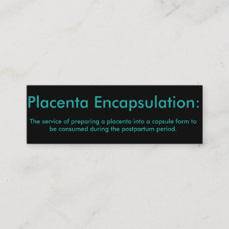 Cartes d'encapsulation de placenta