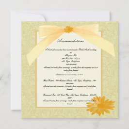Cartes d'Enclosure Fleur Jaune