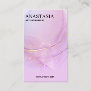 Cartes D'Encre D'Alcool Violet Et Or